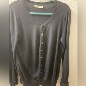Old Navy | Vintage Large Cardigan. Dark grey with crystal buttons.